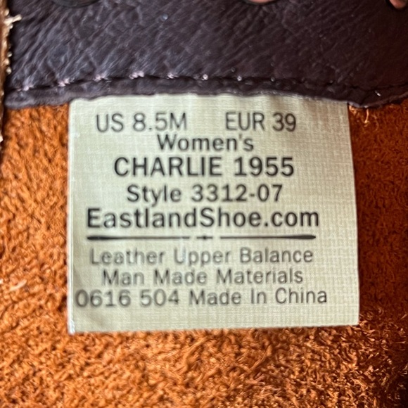 Eastland Charlie water resistant leather boots women's Size 8.5 - Picture 15 of 16